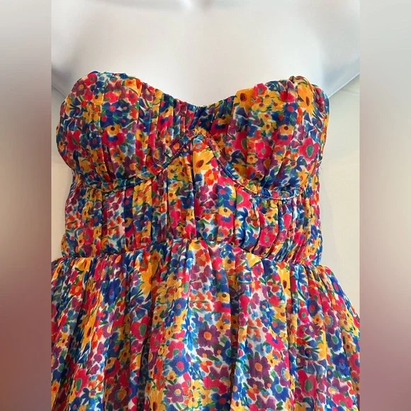 For Love And Lemons “Sasha” Multicolor Strapless Dress - Picture 5 of 13